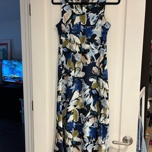 Sara Michelle Blue and Green Floral Maxi Dress